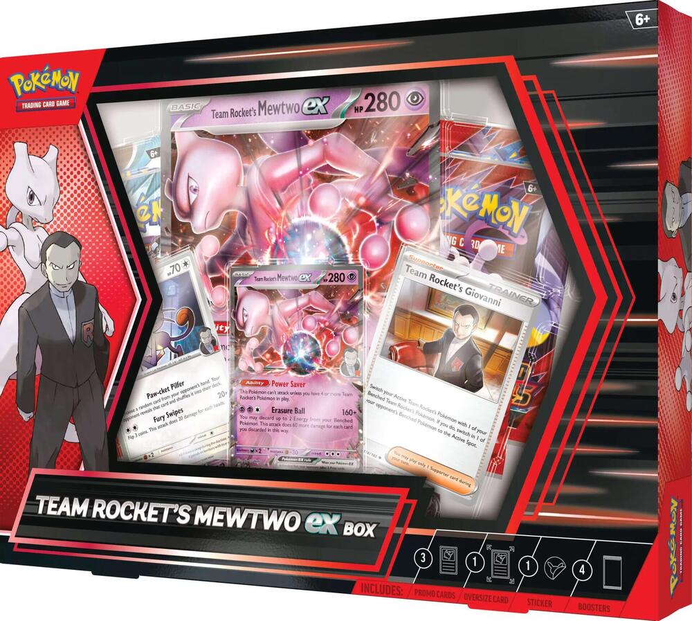 Pokémon TCG Destined Rivals — Team Rocket's Mewtwo ex Box — En Español