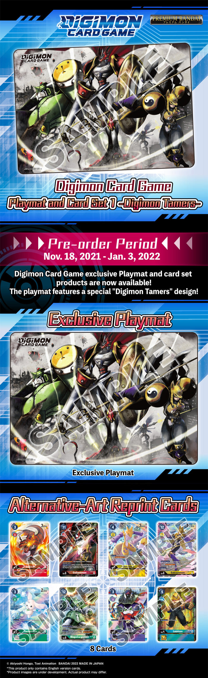 Digimon Card Game — Playmat & Card Set -Digimon Tamers (PB-08)