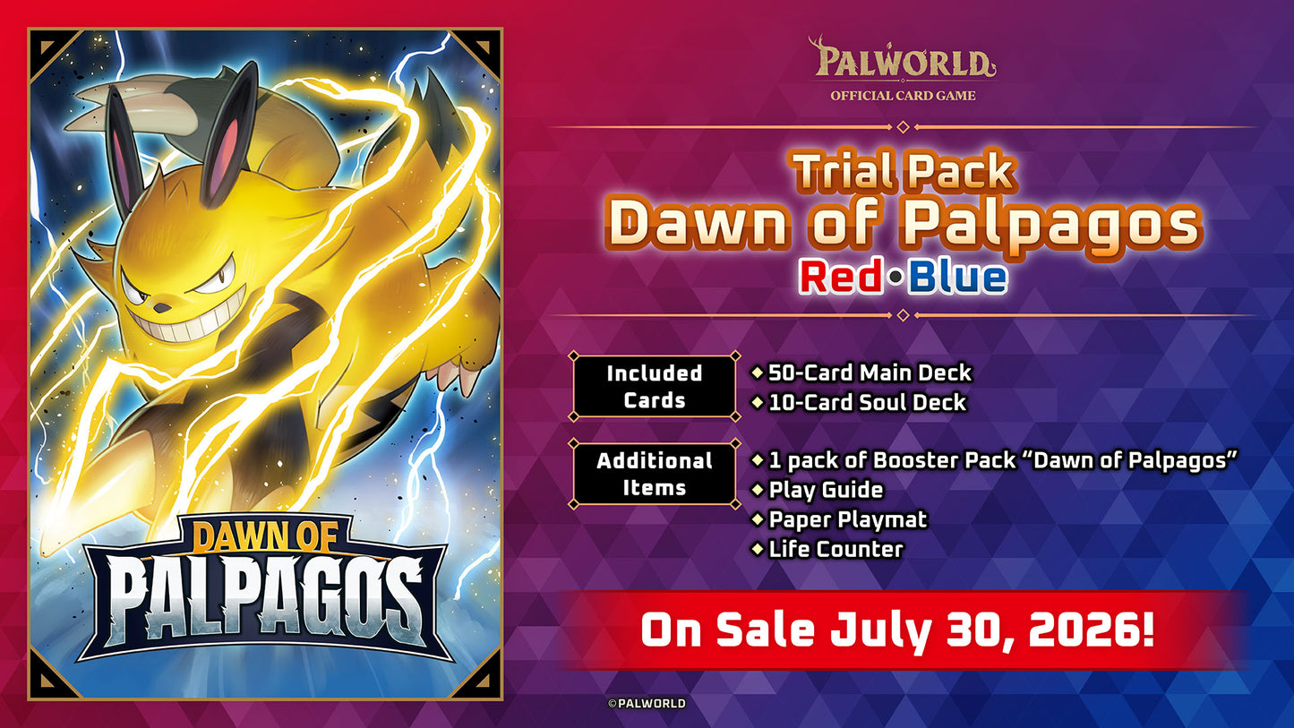 Palworld OCG: Dawn of Palpagos Trial Deck- Red & Blue