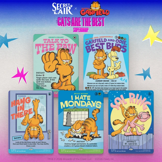 Magic Secret Lair x Garfield: Motivationally Challenged