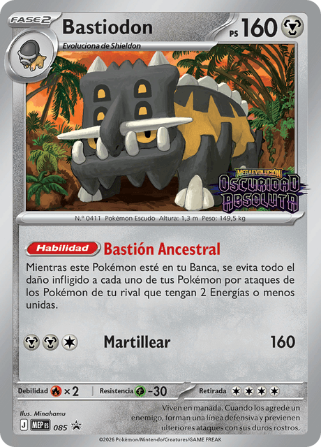 Bastiodon 85/089 — Mega Evolution Black Star Promos (MEP), español