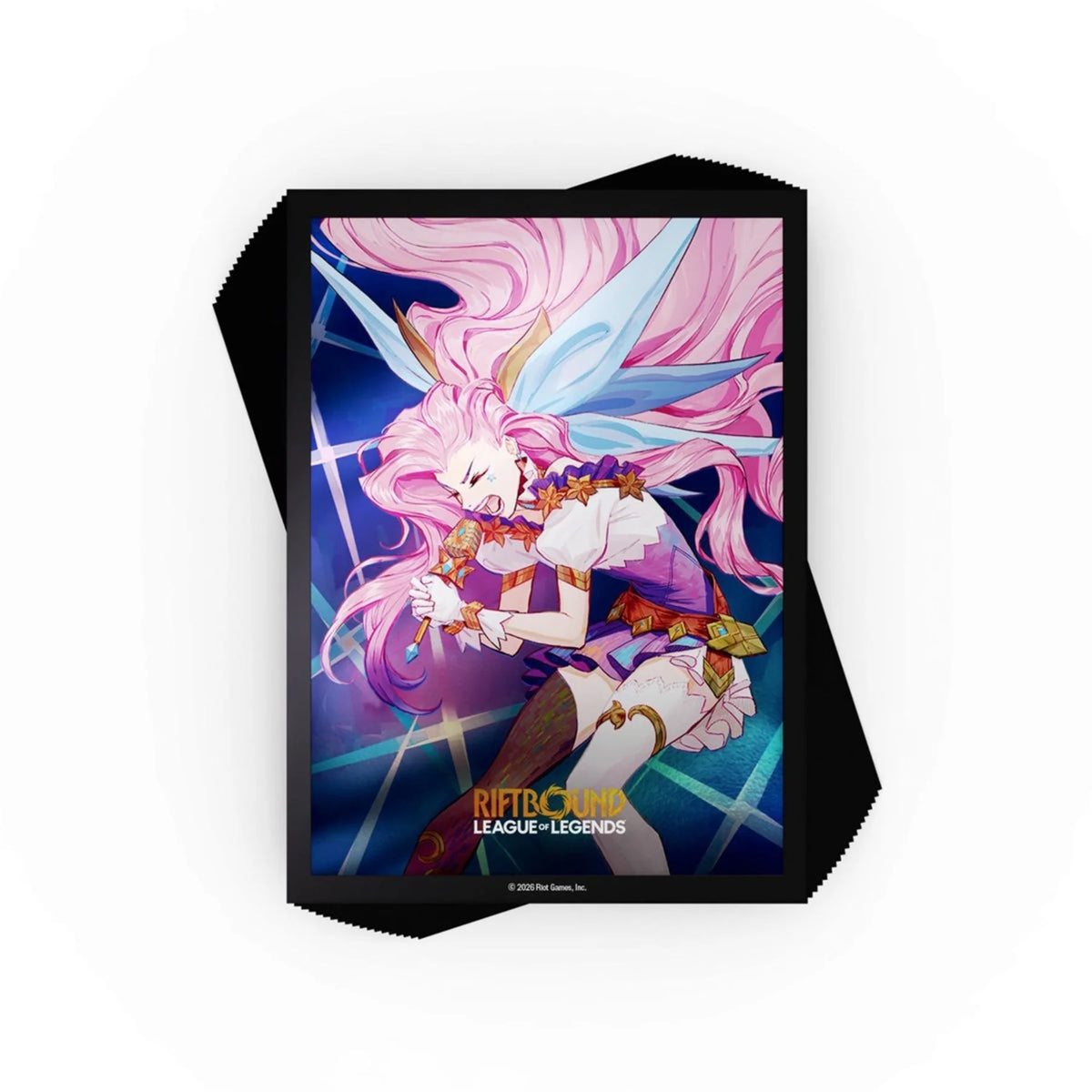Fundas Riftbound Radiance de Seraphine — pack de 70 micas tamaño estándar