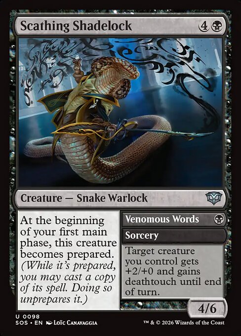 Scathing Shadelock // Venomous Words #98 [SOS] [ENG] NM Foil