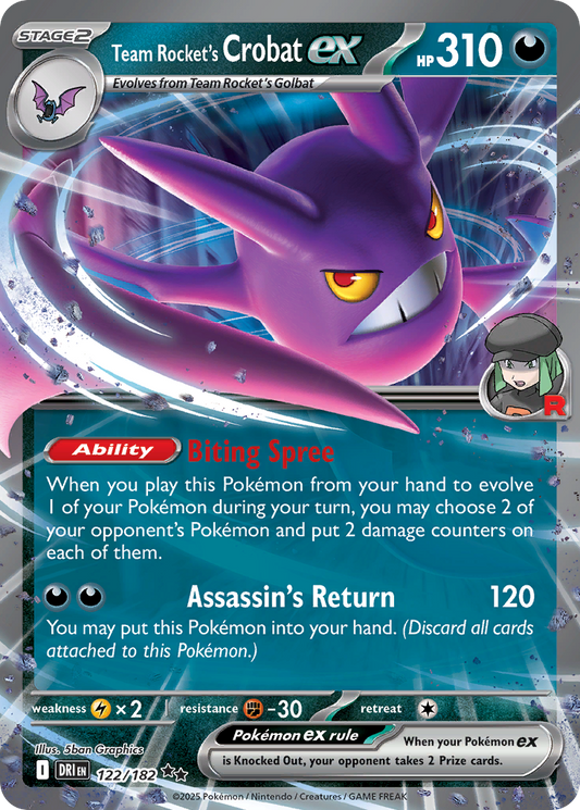 Team Rocket's Crobat ex #122 [SV10] [ESP] NM Holo Sparkling