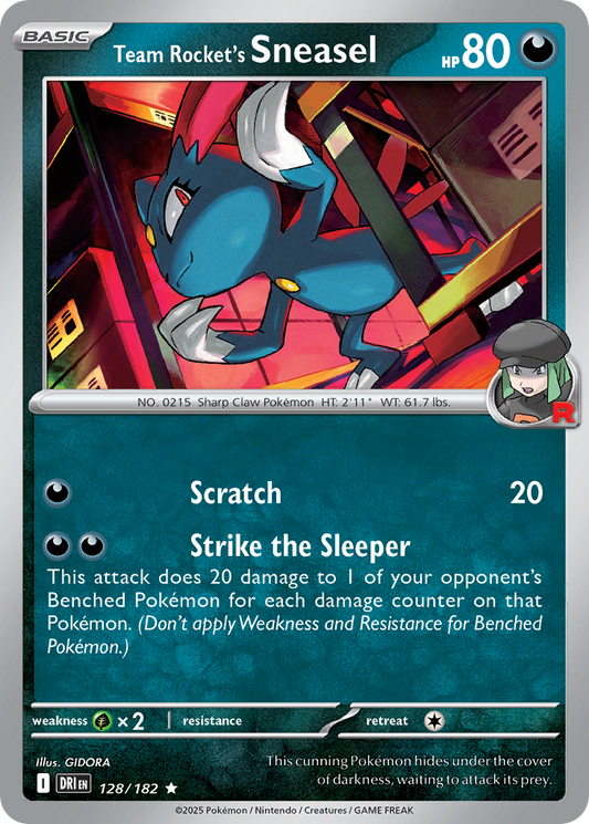 Team Rocket's Sneasel #128 [SV10] [ENG] NM Reverse Holo Energy