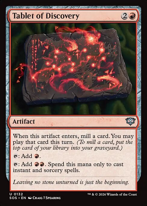 Tablet of Discovery #132 [SOS] [ENG] NM Foil