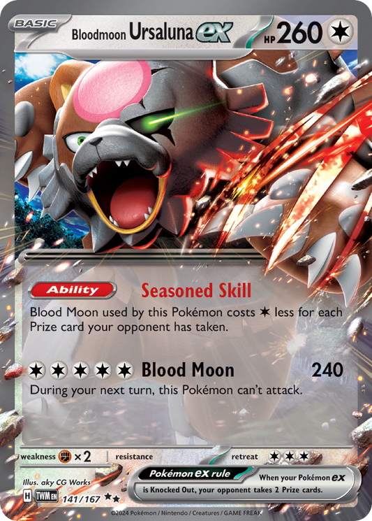 Bloodmoon Ursaluna ex #141 [SV6] [ESP] NM Holo Sparkling