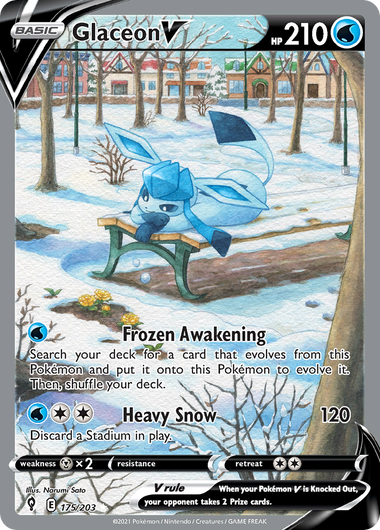 Glaceon V #175 [SWSH7] [ENG] NM Holo
