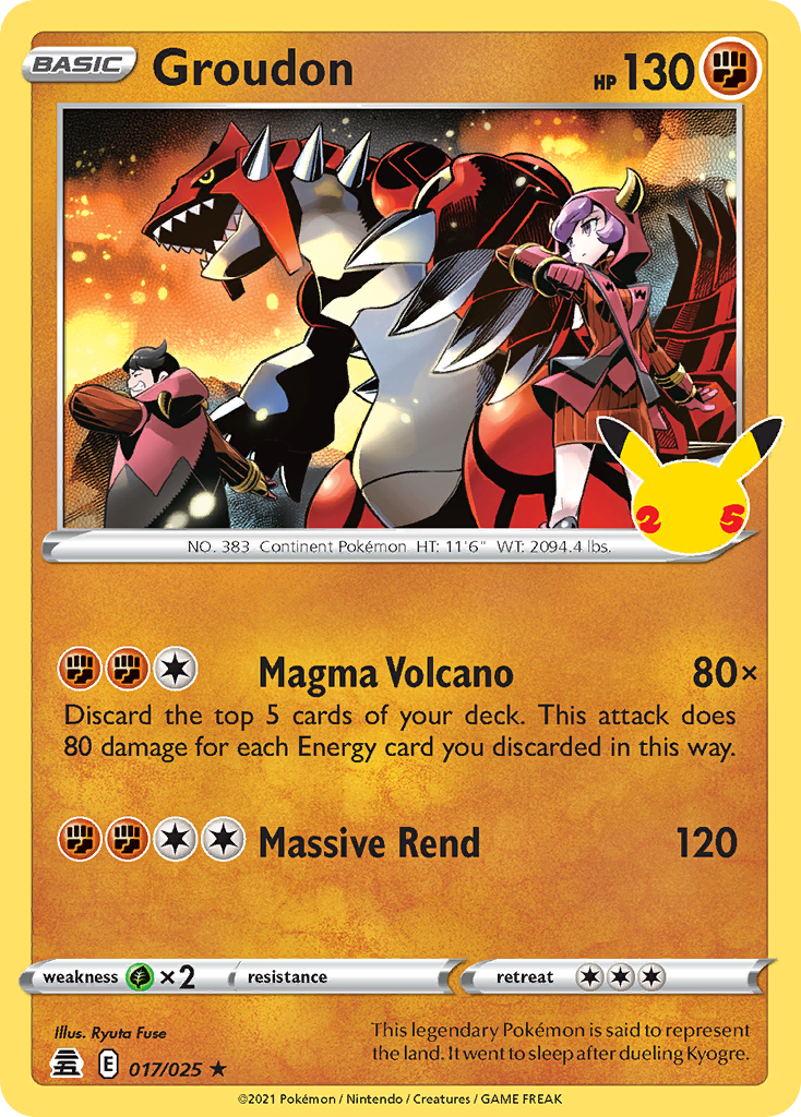 Groudon #17 [CEL25] [ENG] NM (25th Anniversary)
