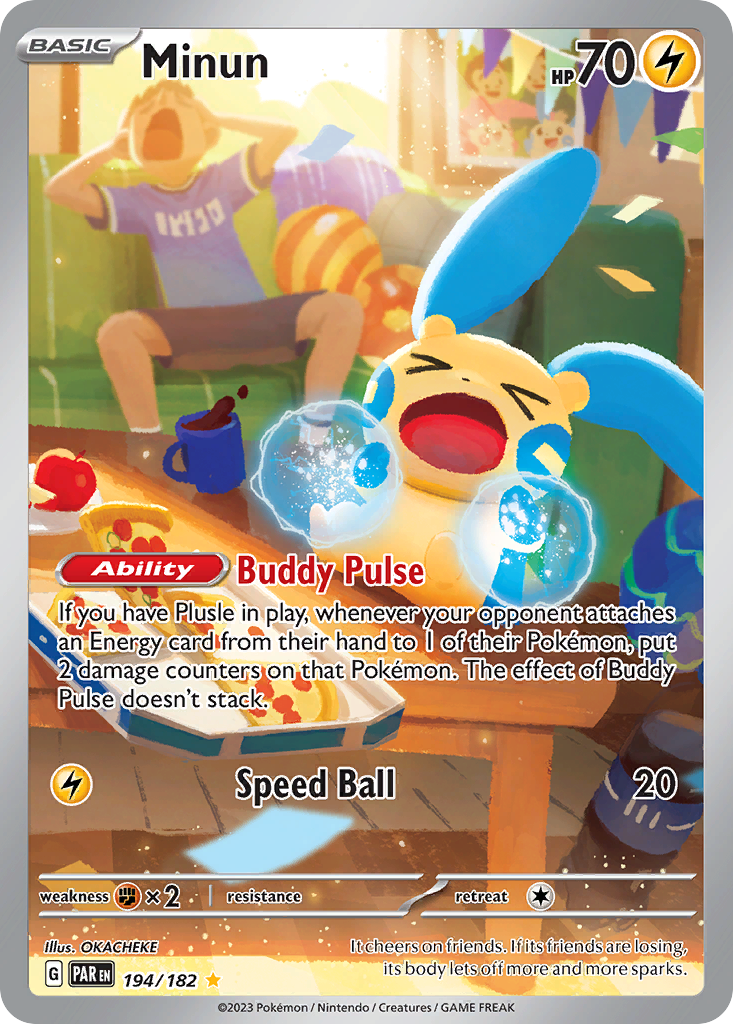 Minun #194 [SV4] [ESP] NM Holo