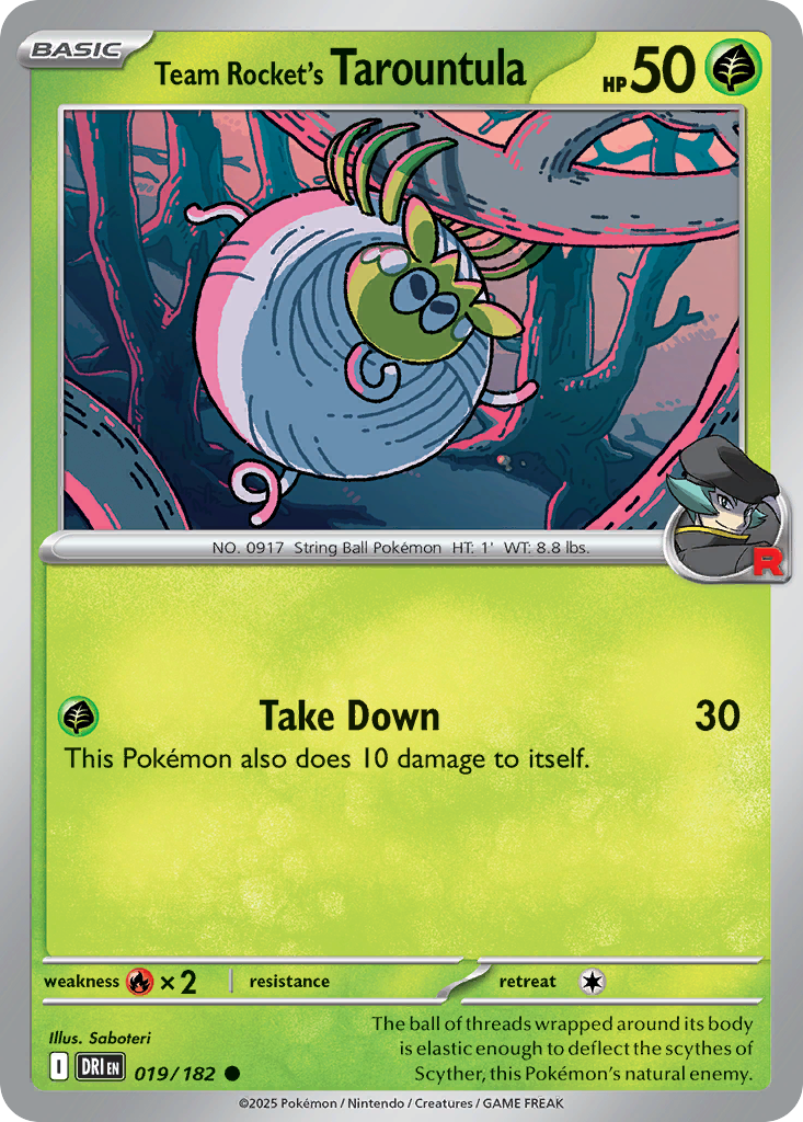 Team Rocket's Tarountula #19 [SV10] [ENG] NM Holo Energy