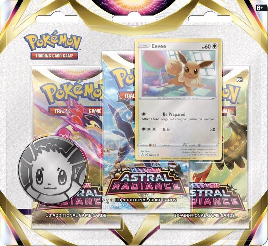 Pokémon TCG Astral Radiance — 3 Pack Blister [Eevee] — En Español