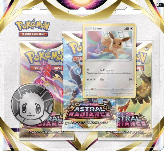 Pokémon TCG Astral Radiance — 3 Pack Blister [Eevee] — En Español
