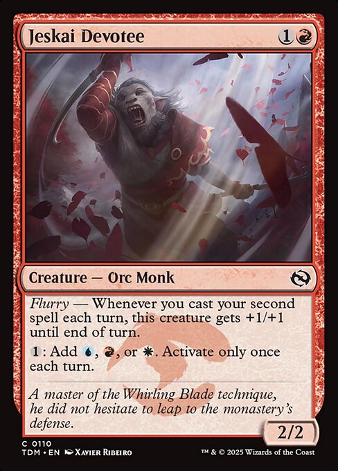 Jeskai Devotee #110 [TDM] [ENG] NM