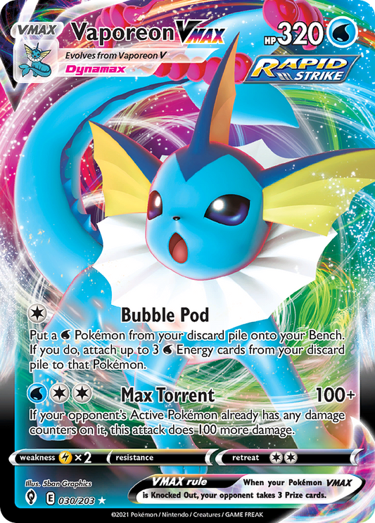 Vaporeon VMAX #30 [SWSH7] [ESP] NM Holo (Play Pokémon)