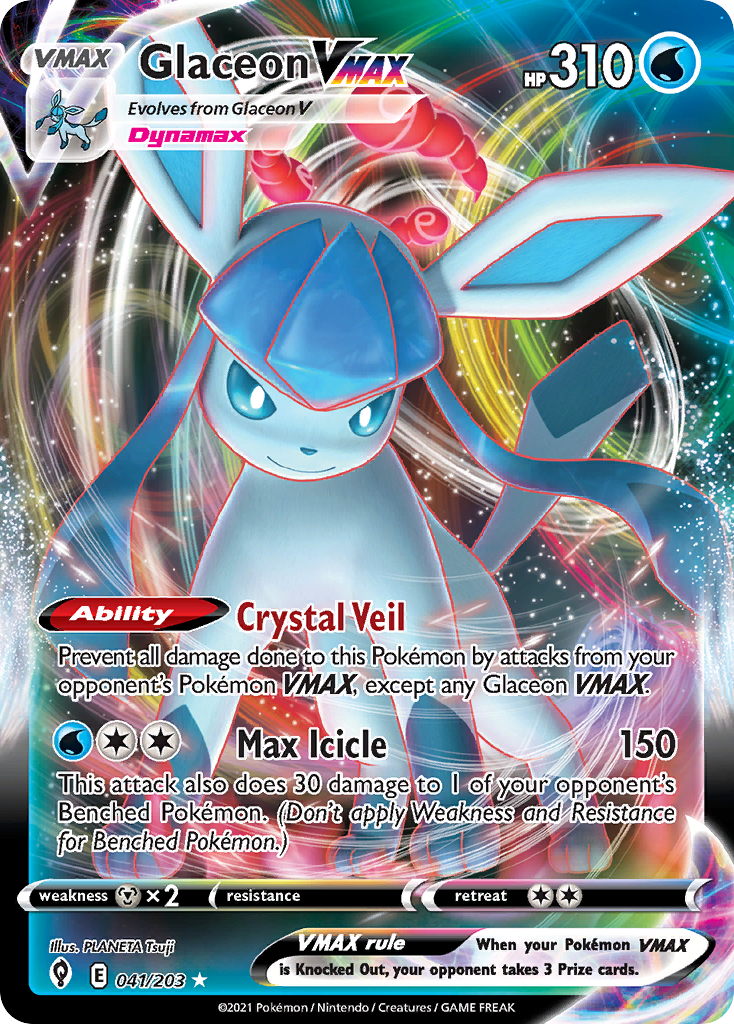 Glaceon VMAX #41 [SWSH7] [ESP] NM Holo (Play Pokémon)