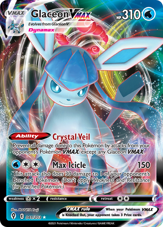 Glaceon VMAX #41 [SWSH7] [ESP] NM Holo (Play Pokémon)