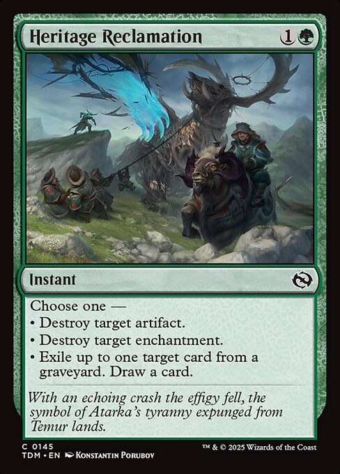 Heritage Reclamation #145 [TDM] [ENG] NM Foil