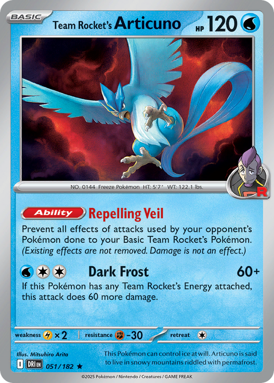 Team Rocket's Articuno #51 [SV10] [ENG] NM Cosmos Holo