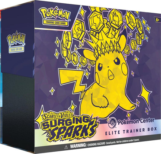 Pokémon TCG Surging Sparks — Pokemon Center Elite Trainer Box (Exclusive) — En Inglés