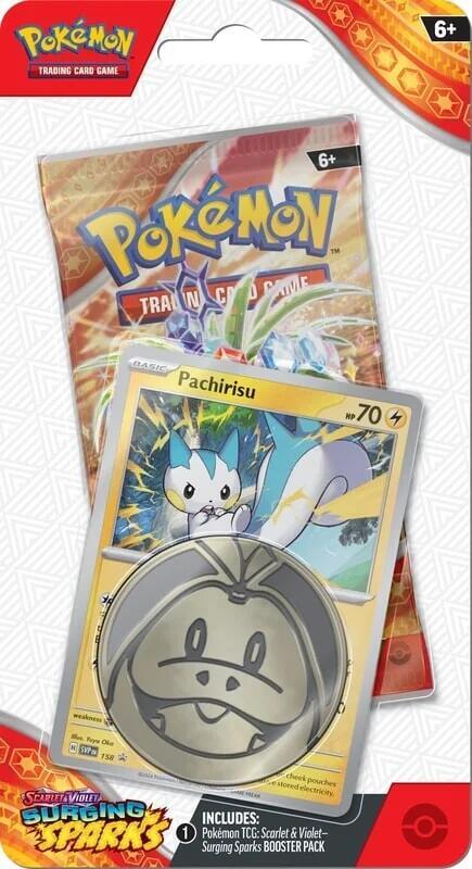 Pokémon TCG Surging Sparks — Single Pack (Checklane) Blister [Pachirisu] — En Español