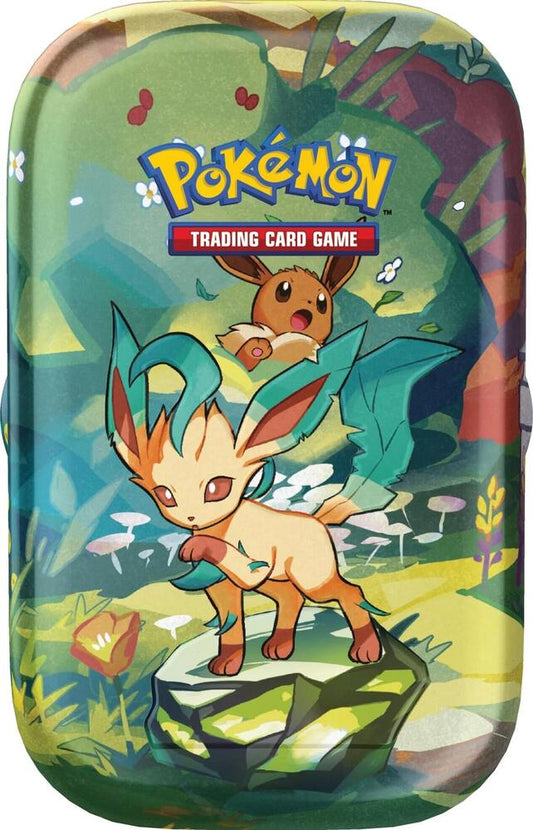 Pokémon TCG Prismatic Evolutions — Mini Tin [Leafeon] — En Inglés