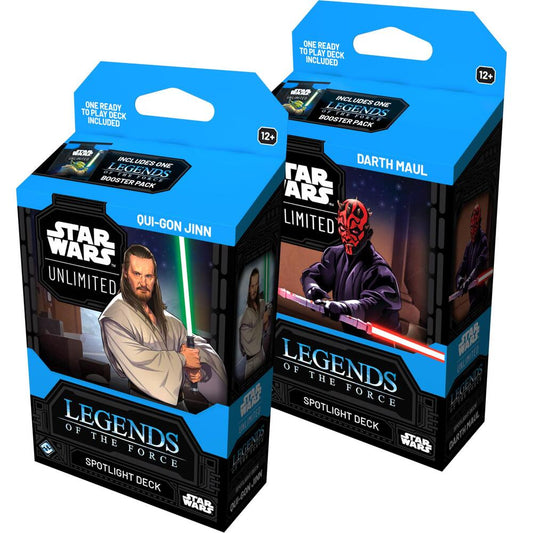 Star Wars Unlimited — Legends of the Force: Spotlight Decks — Par Qui-Gon Jinn & Darth Maul (Inglés)