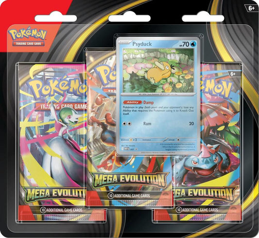 Pokémon TCG Mega Evolution — 3 Pack Blister [Psyduck] — En Español