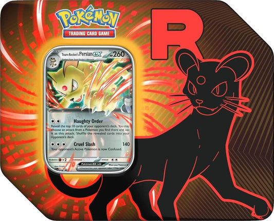 Pokémon TCG Destined Rivals — Team Rocket Tin [Team Rocket's Persian ex] — En Inglés