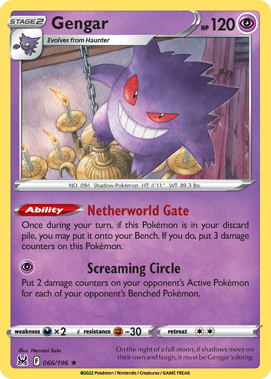Gengar #66 [SWSH11] [ENG] NM Holo (Halloween Pikachu)