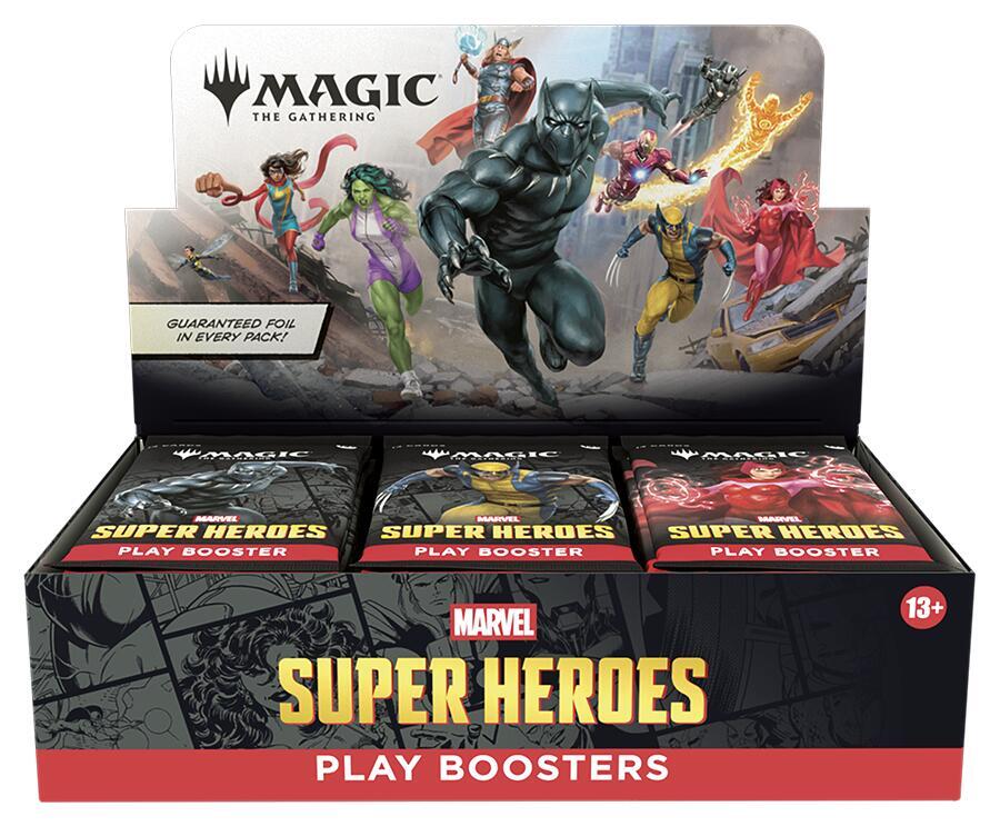Magic: The Gathering — Universes Beyond- Marvel Super Heroes Play Booster Display — En Español
