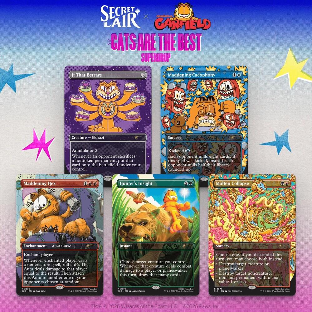 Magic Secret Lair: Garfield: Our Only Thought Is to Entertain You