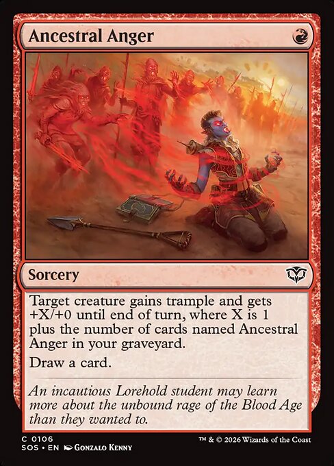 Ancestral Anger #106 [SOS] [ENG] NM Foil