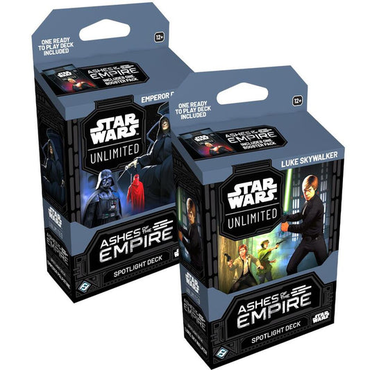 Star Wars Unlimited — Ashes of the Empire: Spotlight Decks — Par Luke Skywalker & Emperor Palpatine (Inglés)