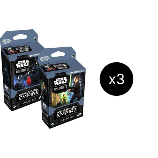 Star Wars Unlimited — Ashes of the Empire: Spotlight Deck Display — 6 mazos (Inglés)