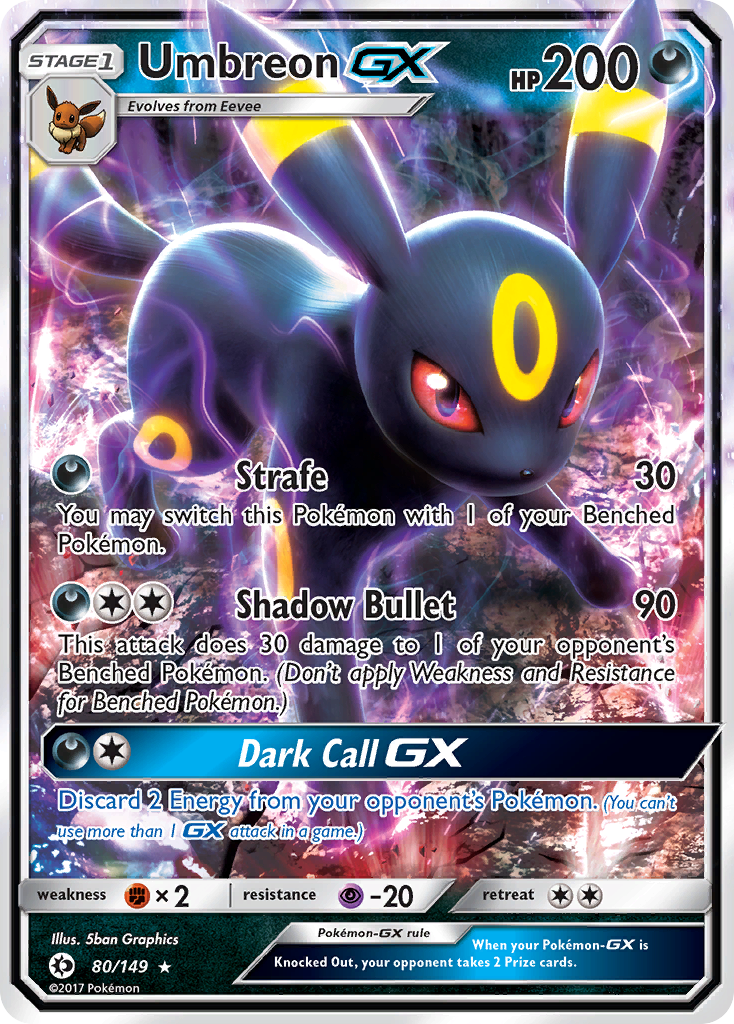 Umbreon-GX #80 [SM1] [ESP] NM Holo