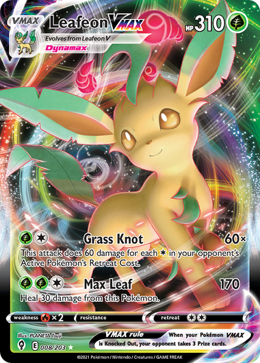 Leafeon VMAX #8 [SWSH7] [ESP] NM Holo (Play Pokémon)