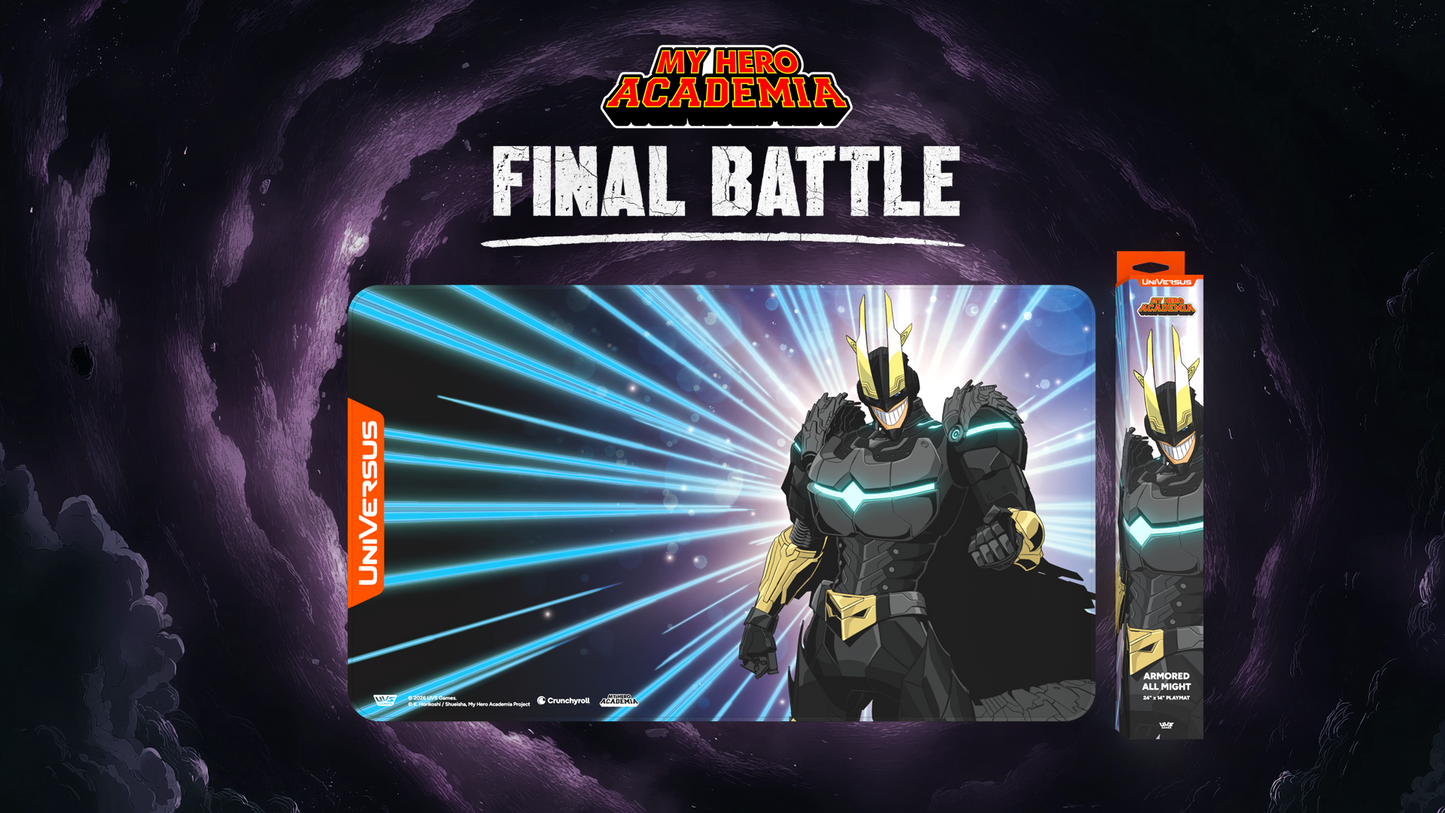 UniVersus — Set 9- My Hero Academia Final Battle Challenger Series- Armored All Might Playmat