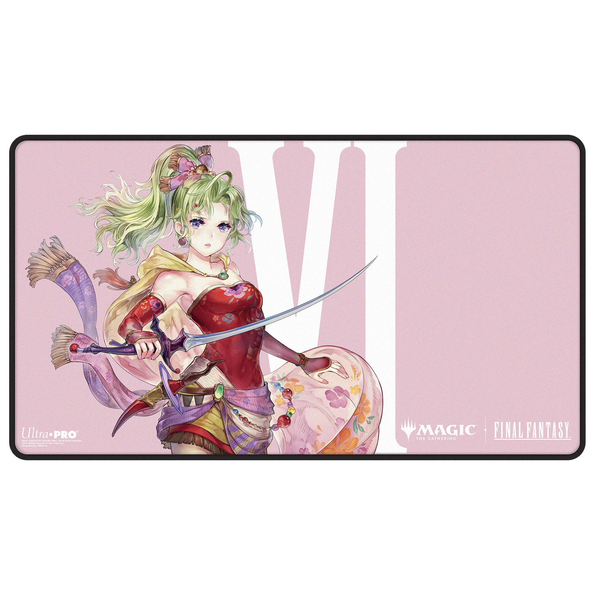Magic: The Gathering — Playmat: MTG Black Stitched- Final Fantasy- Terra, Herald of Hope