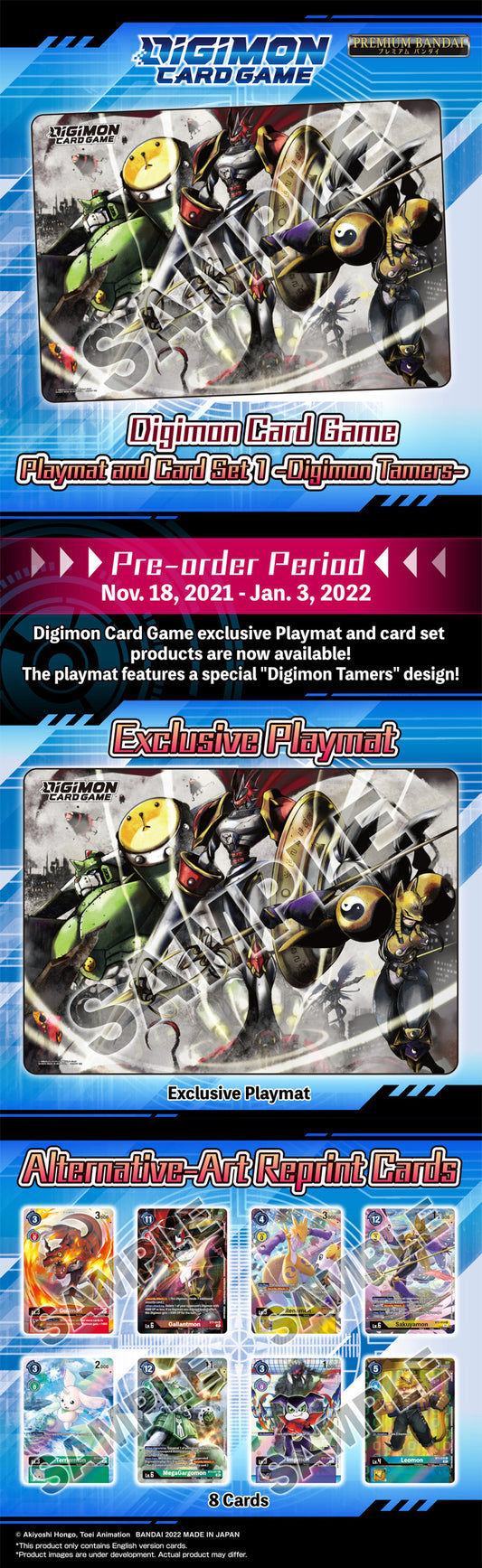 Digimon Card Game — Playmat & Card Set -Digimon Tamers (PB-08)