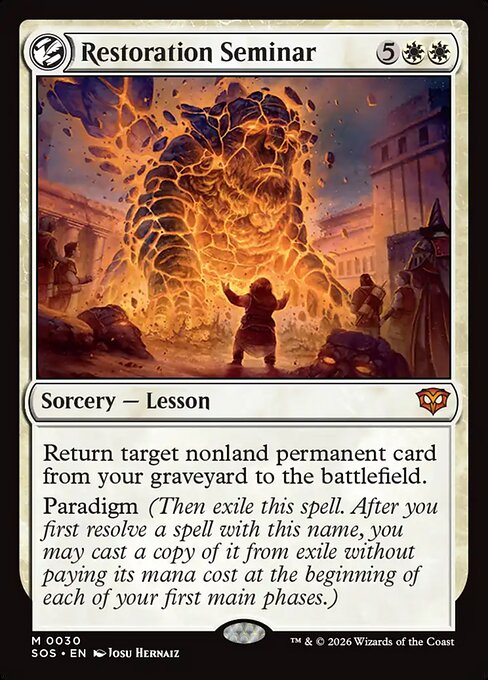 Restoration Seminar #30 [SOS] [ENG] NM