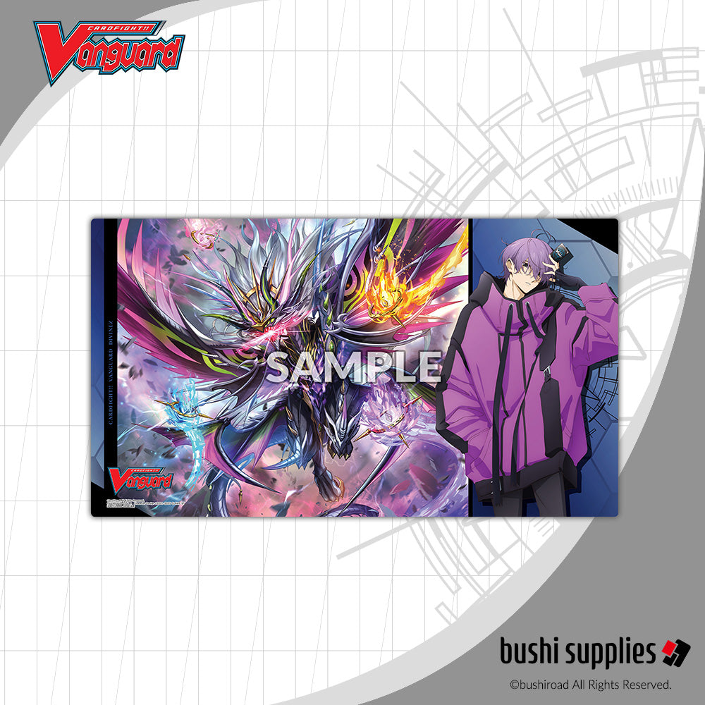 Playmat: Bushi Supplies Rubber Playmat- Cardfight!! Vanguard Divinez DELUXE Finals- Michiru & Drajeweled Magnus