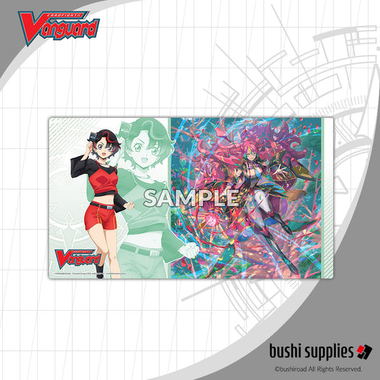 Playmat: Bushi Supplies Rubber Playmat- Cardfight!! Vanguard Divinez Parallactic Clash- Kanami & Berucrea