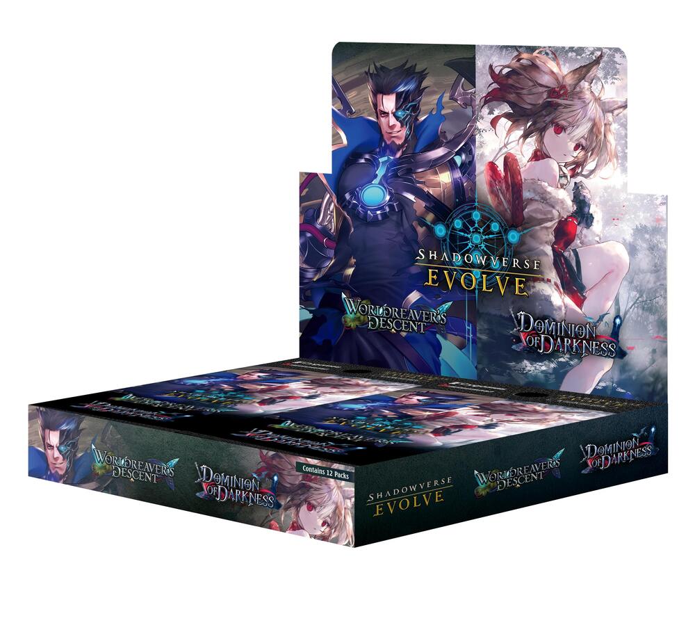 Shadowverse Evolve: Worldreaver's Descent & Dominion of Darkness Combined Set Display