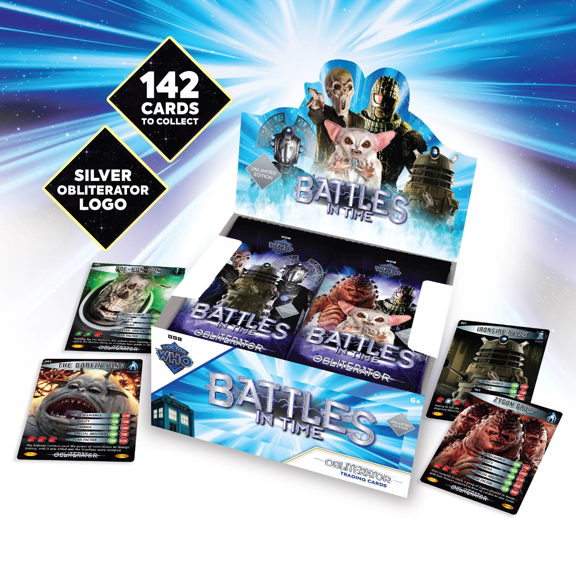 Dr. Who Battles in Time: Obliterator Booster Pack Display, Unlimited Edition (36 Packs)