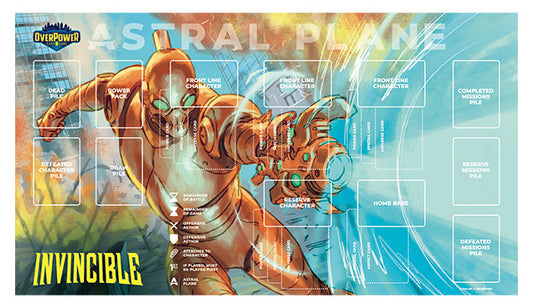 OverPower CCG: Skybound Premium Learn-to-Play Playmat- Invincible- Robot