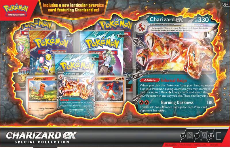 Pokemon TCG: Spanish Charizard Ex Special Collection Case (6 Boxes)