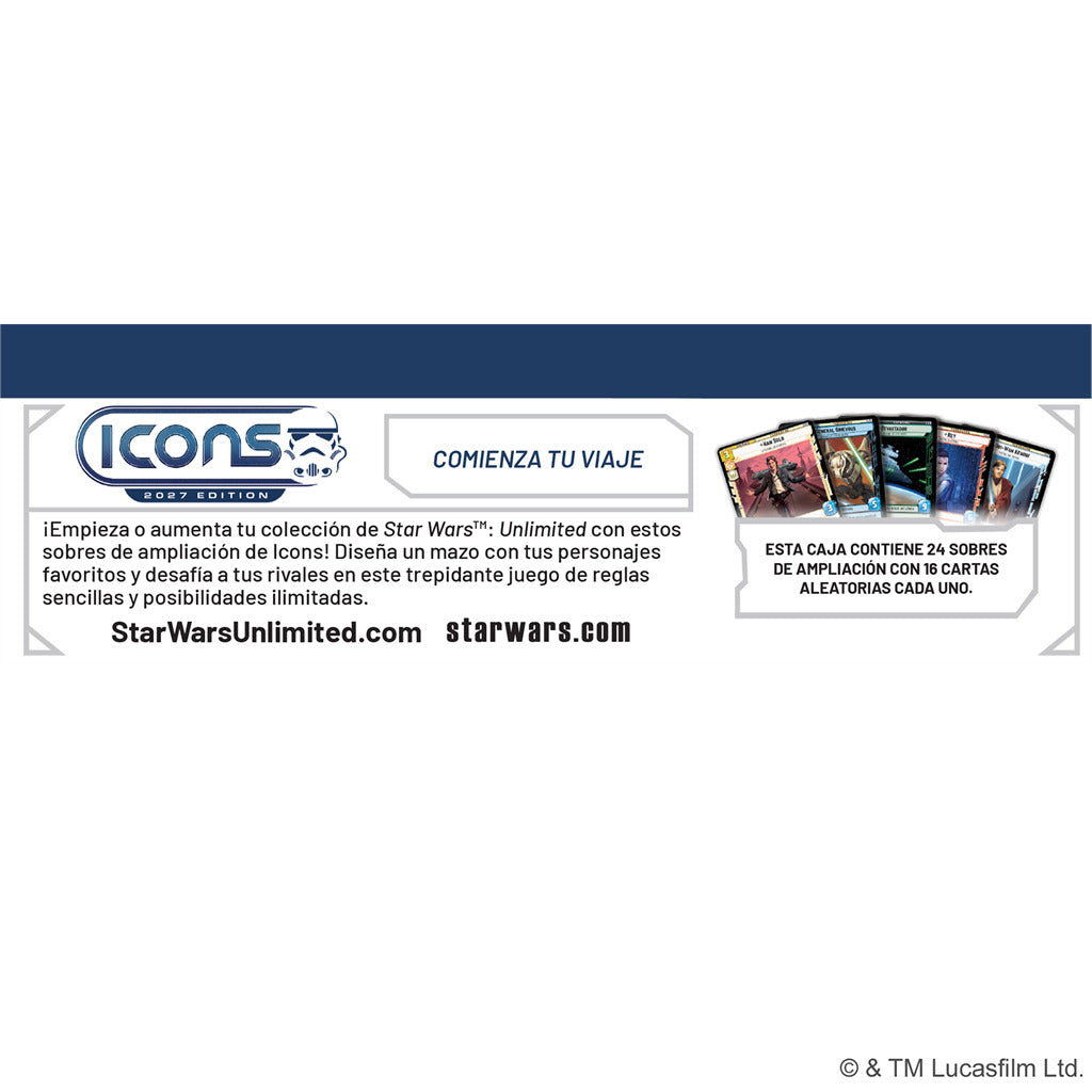 Star Wars Unlimited — Icons 2027 Edition: Booster Display (Inglés)