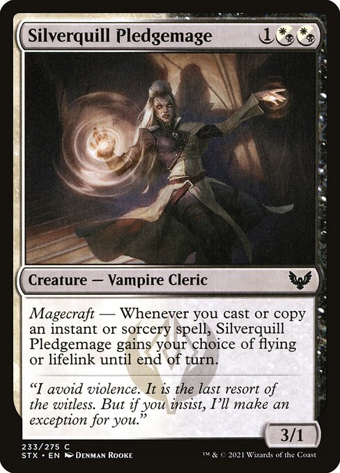 Silverquill Pledgemage #233 [STX] [ENG] NM