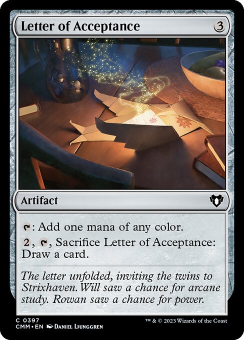 Letter of Acceptance #397 [CMM] [ENG] NM